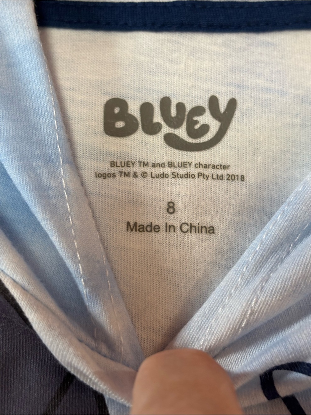 Lucy Blue Tie-Dye 'Bluey' Graphic Hooded Tee with Yellow Accents - Picture 3 of 6